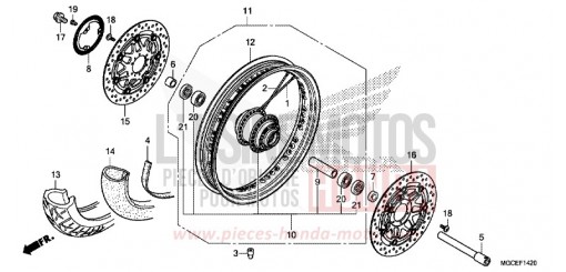 RUOTA ANTERIORE (RAGGIO) CB1100SAE di 2014
